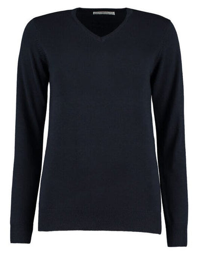 Kustom Kit Ladies Arundel V Neck Sweater - Navy
