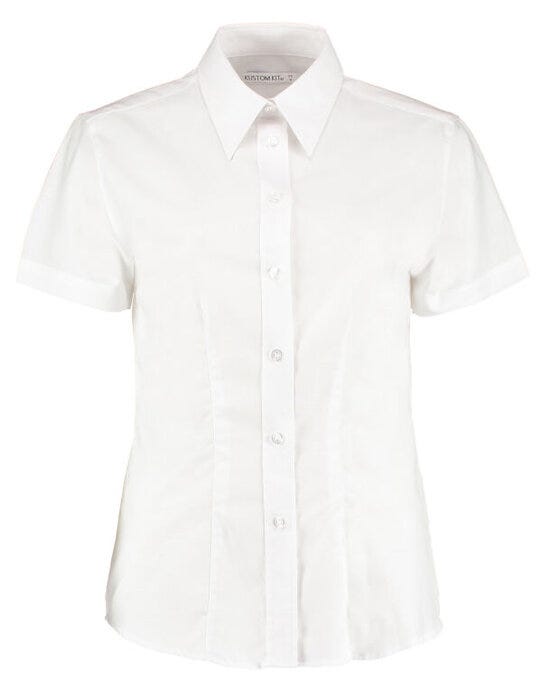 Kustom Kit Ladies SS Workwear Shirt - White