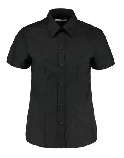 Kustom Kit Ladies SS Workwear Shirt - Black