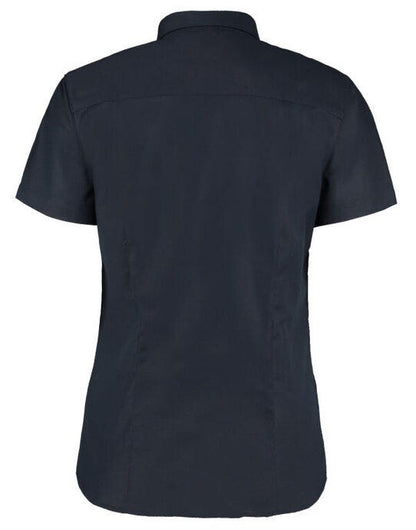 Kustom Kit Ladies SS Workwear Shirt - French Navy