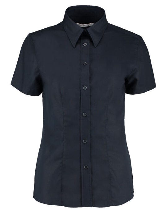 Kustom Kit Ladies SS Workwear Shirt - French Navy
