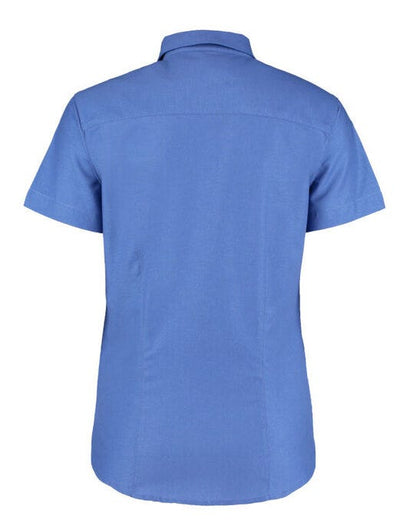 Kustom Kit Ladies SS Workwear Shirt - Italian Blue