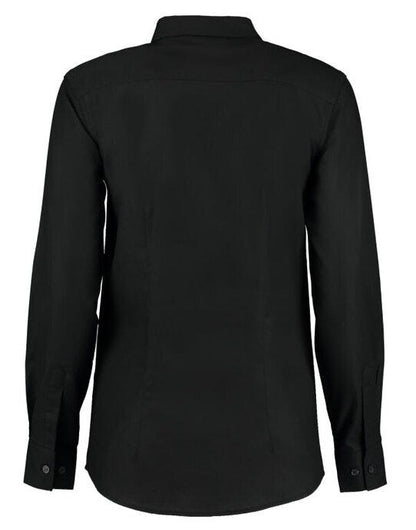 Kustom Kit Ladies LS Workwear Shirt - Black