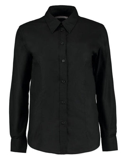 Kustom Kit Ladies LS Workwear Shirt - Black