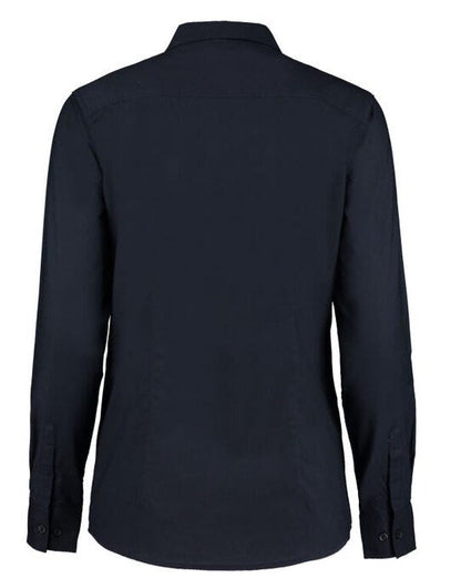 Kustom Kit Ladies LS Workwear Shirt - French Navy