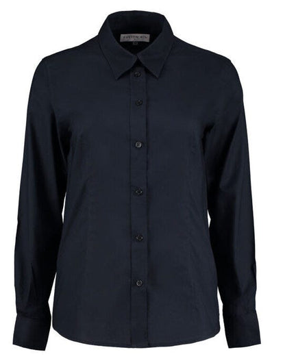 Kustom Kit Ladies LS Workwear Shirt - French Navy