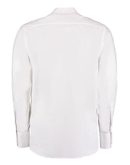 Kustom Kit Mens LS Tailored City Shirt - White
