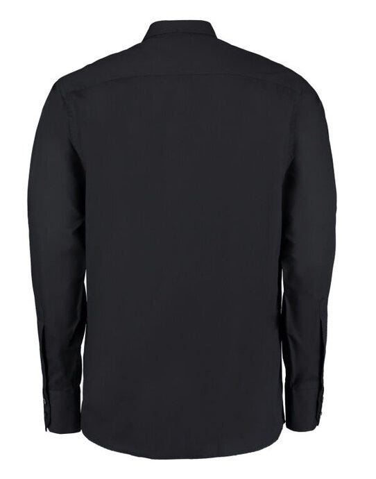 Kustom Kit Mens LS Tailored City Shirt - Black