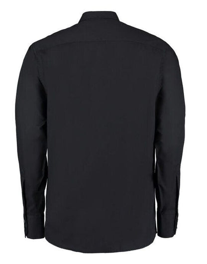 Kustom Kit Mens LS Tailored City Shirt - Black