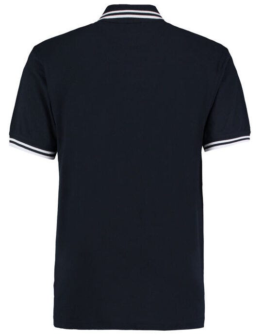 Kustom Kit Mens Tipped Collar Polo - Navy/White