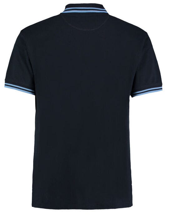 Kustom Kit Mens Tipped Collar Polo - Navy/Light Blue