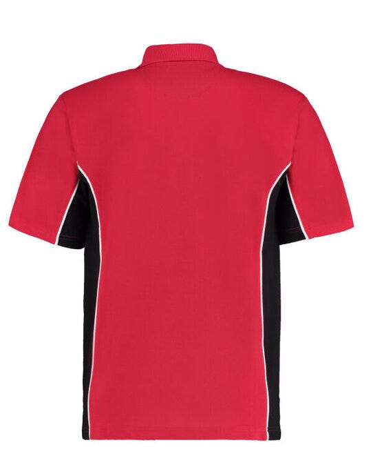 Kustom Kit Mens Classic Track Polo - Red/Black/White