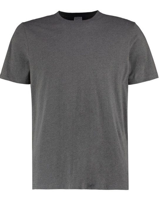 Kustom Kit Mens Fashion Fit Cotton Tee - Dark Grey Marl