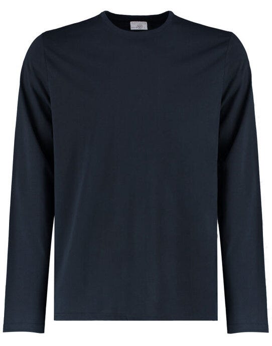 Kustom Kit Mens Fashion LS Superwash Tee - Navy