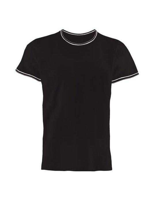 Kustom Kit Mens Fashion Fit Tipped Tee - Black/White/Grey