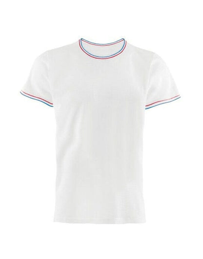 Kustom Kit Mens Fashion Fit Tipped Tee - White/ Red/ Royal
