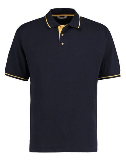 Kustom Kit Mens Classic St.Mellion Polo - Navy/Sun Yellow