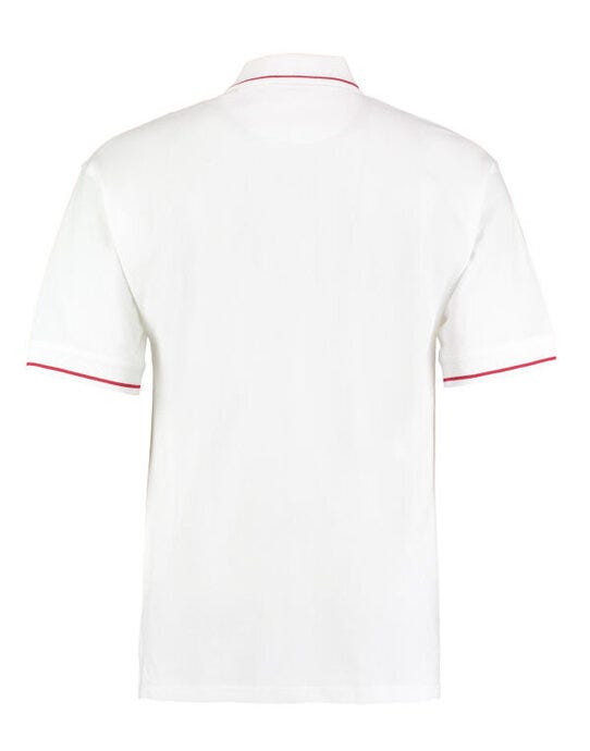 Kustom Kit Mens Classic St.Mellion Polo - White/Bright Red