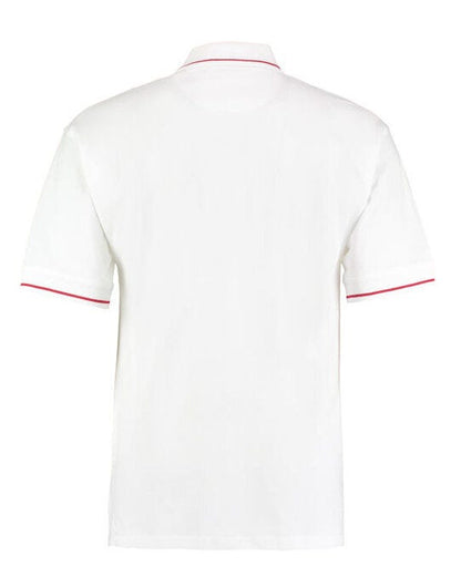 Kustom Kit Mens Classic St.Mellion Polo - White/Bright Red