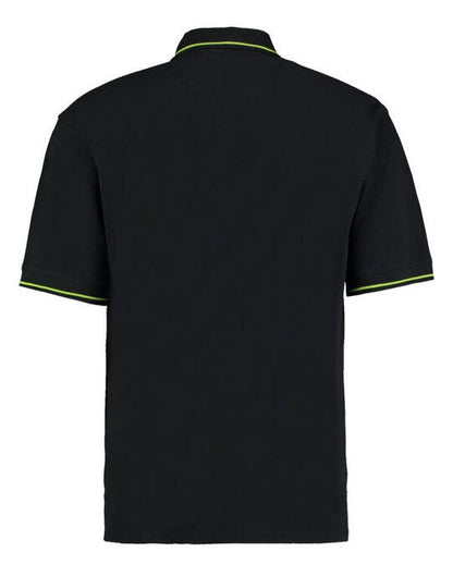Kustom Kit Mens Classic St.Mellion Polo - Black/Lime