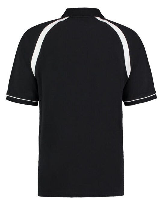 Kustom Kit Men Classic Fit Oak Hill Polo - Black/White