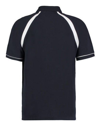 Kustom Kit Men Classic Fit Oak Hill Polo - Navy/White