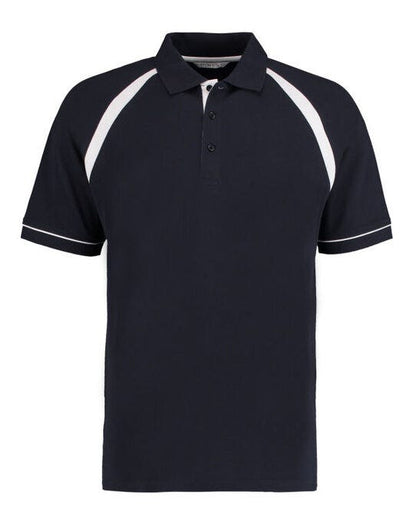 Kustom Kit Men Classic Fit Oak Hill Polo - Navy/White