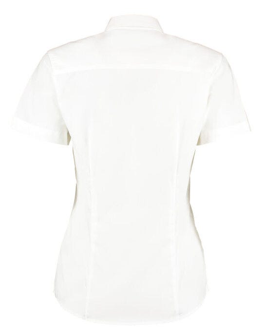 Kustom Kit Lady SS Tailored Oxford Shirt - White