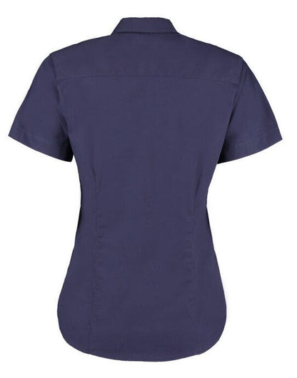 Kustom Kit Lady SS Tailored Oxford Shirt - Midnight Navy