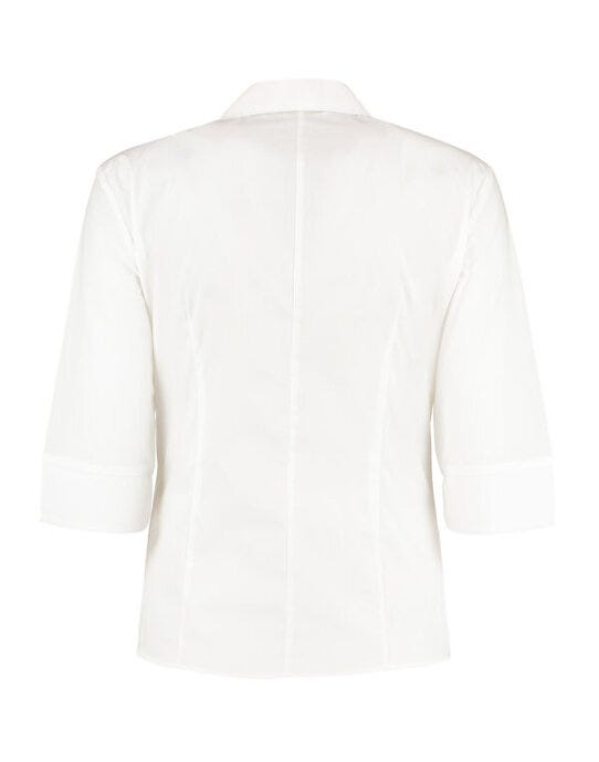 Kustom Kit Ladies 3/4 Continental Blouse - White