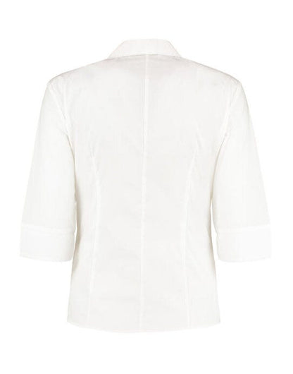 Kustom Kit Ladies 3/4 Continental Blouse - White