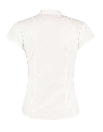 Kustom Kit Ladies Mandarin Collar Blouse - White