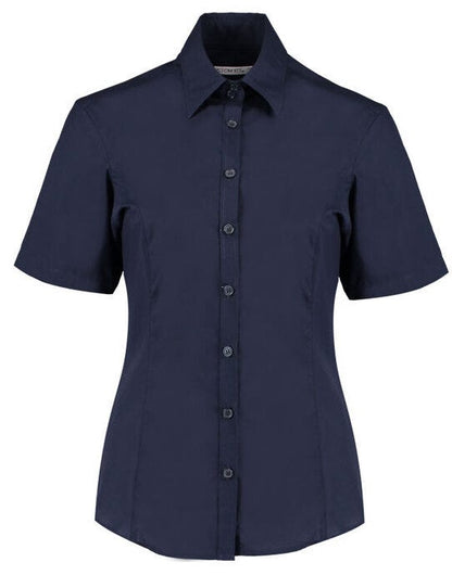 Kustom Kit Lady Tailor SS Business Shirt - Dark Navy