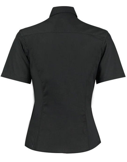 Kustom Kit Lady Tailor SS Business Shirt - Black