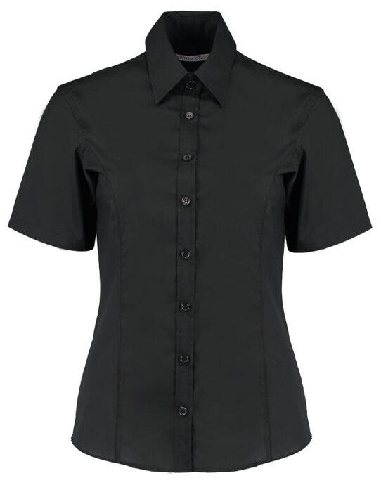 Kustom Kit Lady Tailor SS Business Shirt - Black