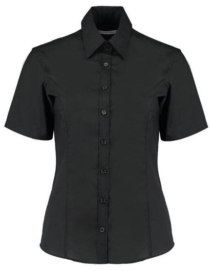 Kustom Kit Lady Tailor SS Business Shirt - Black