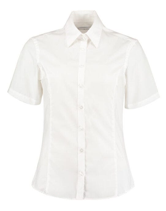 Kustom Kit Lady Tailor SS Business Shirt - White