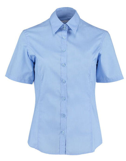 Kustom Kit Lady Tailor SS Business Shirt - Light Blue