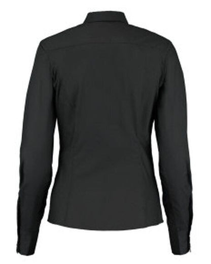 Kustom Kit Lady Tailor LS Business Shirt - Black