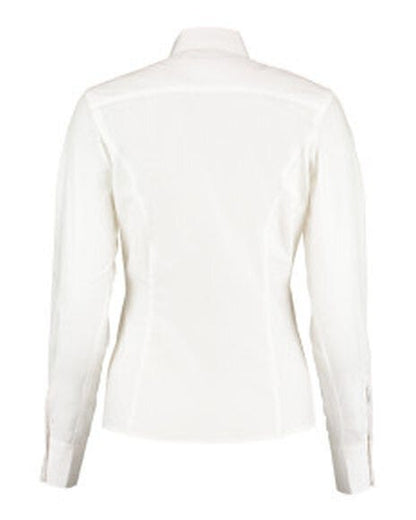 Kustom Kit Lady Tailor LS Business Shirt - White
