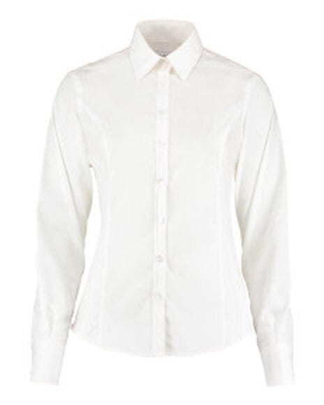 Kustom Kit Lady Tailor LS Business Shirt - White