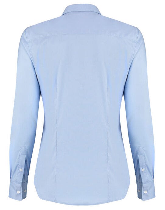 Kustom Kit Lady LS Stretch Oxford Shirt - Light Blue