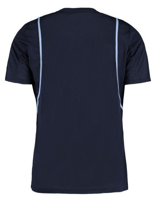 Kustom Kit Mens Cooltex Contrast Tee - Navy/Light Blue
