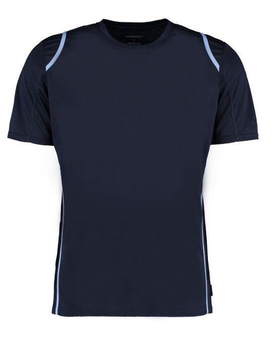 Kustom Kit Mens Cooltex Contrast Tee - Navy/Light Blue