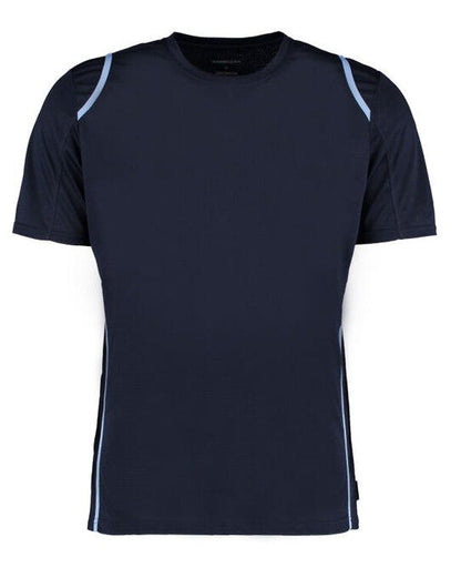 Kustom Kit Mens Cooltex Contrast Tee - Navy/Light Blue