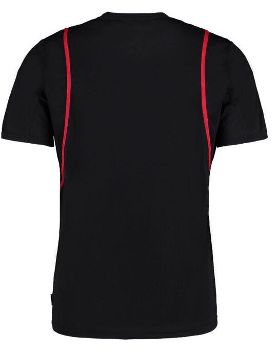 Kustom Kit Mens Cooltex Contrast Tee - Black/Red