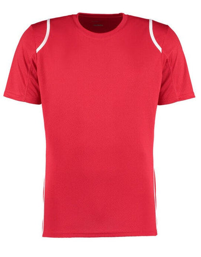 Kustom Kit Mens Cooltex Contrast Tee - Red/White