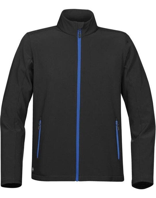 Stormtech Mens Orbiter Softshell - Black/ Azure Blue