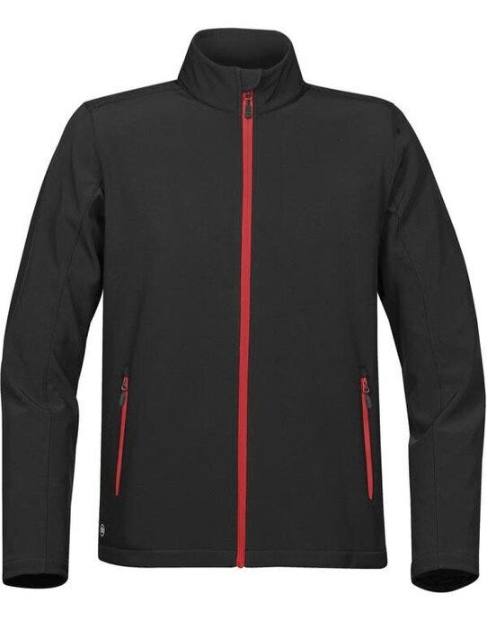 Stormtech Mens Orbiter Softshell - Black/Bright Red