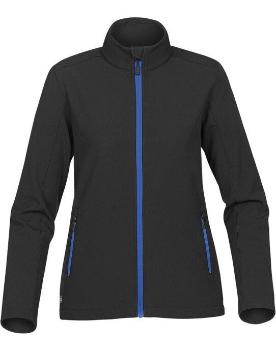Stormtech Womens Orbiter Softshell - Black/ Azure Blue